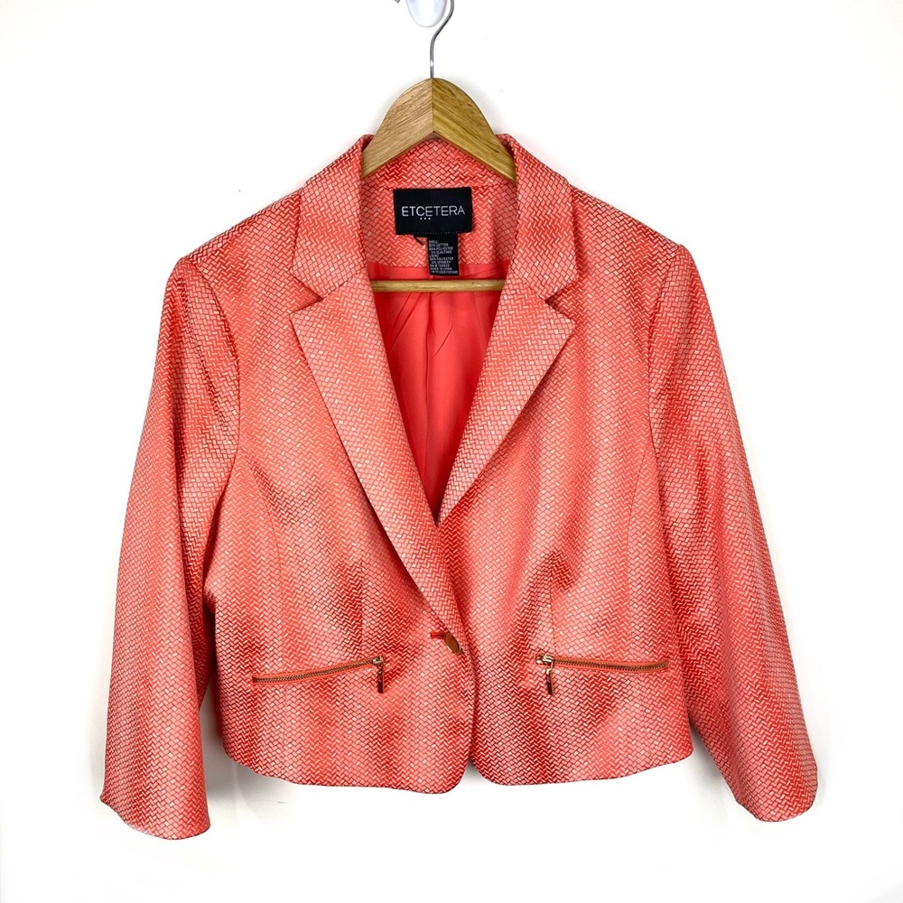 Etcetera Jacket Blazer Jacket Orange Coral, XL